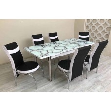 dining table 6 chairs  mod: MOSS-370